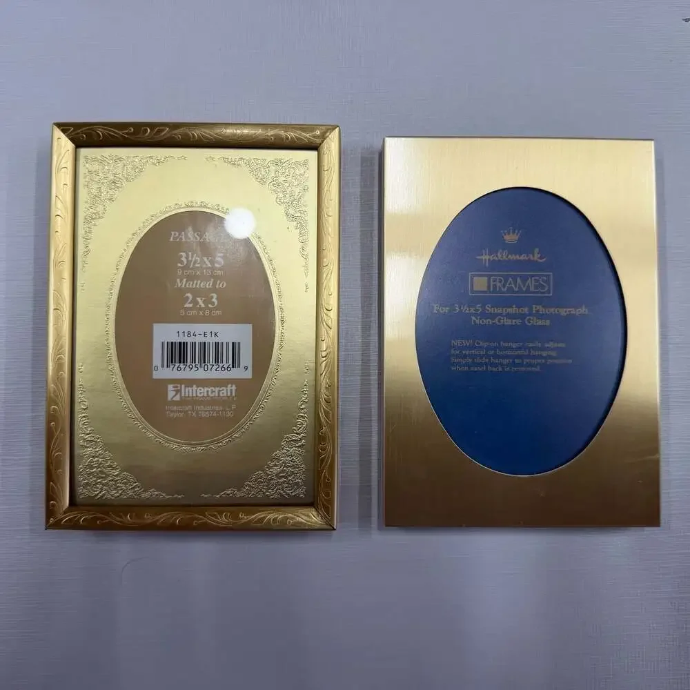 2 Small Goldtone Picture Frames Hallmark And Intercraft